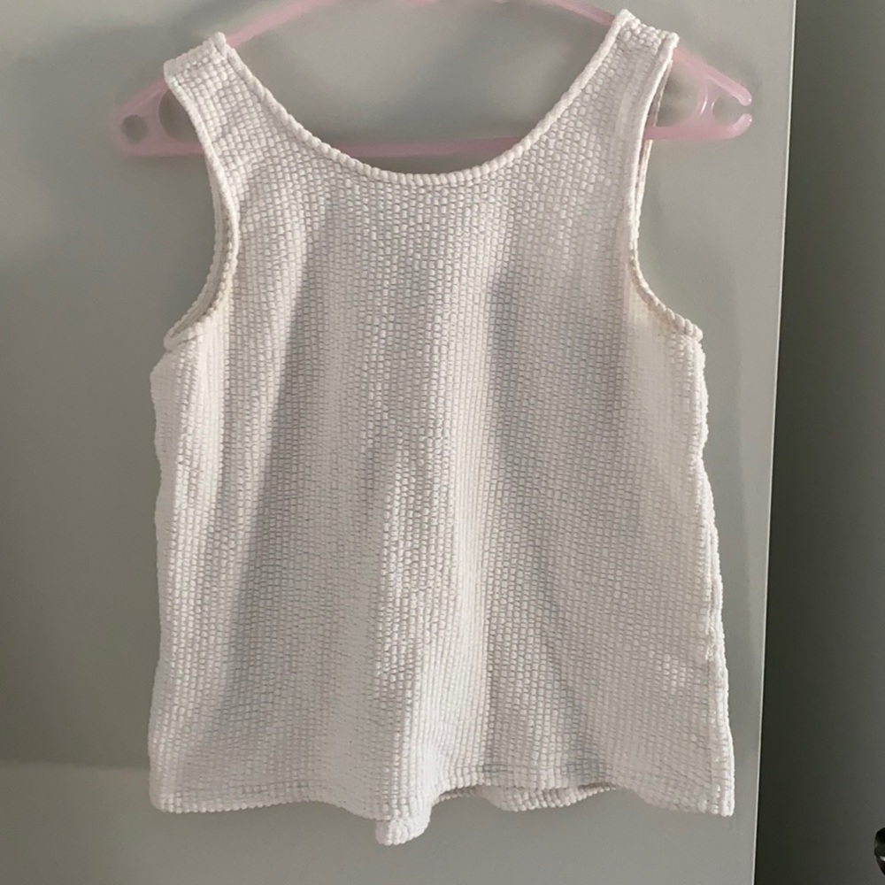 Textured White tank top